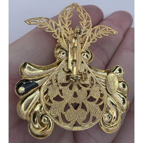 Jane AOL Guardian Angel Pin Brooches Silver & Gold Tone Faux Pearl Lot of 5 Xmas - Picture 8 of 15